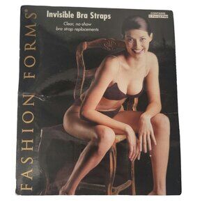 Vintage Fashion Forms Invisible Bra Straps Clear No-Show Replacements 3 Pack NIB